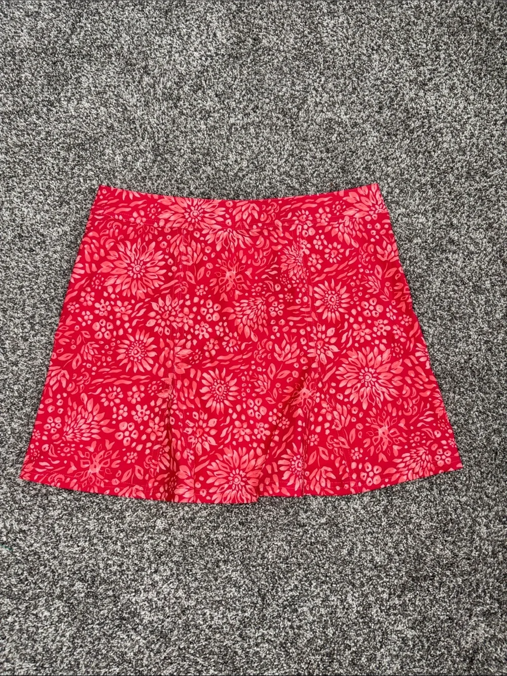 RipSkirt Dahlia Tea Berry Wrap Skirt Small Red Pink Floral Travel Skirt NWT